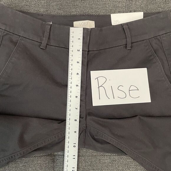 NEW Ann Taylor LOFT Bermuda Roll Shorts Khaki Chinos Dark Gray Sz 6 Petite NWT - Picture 6 of 11